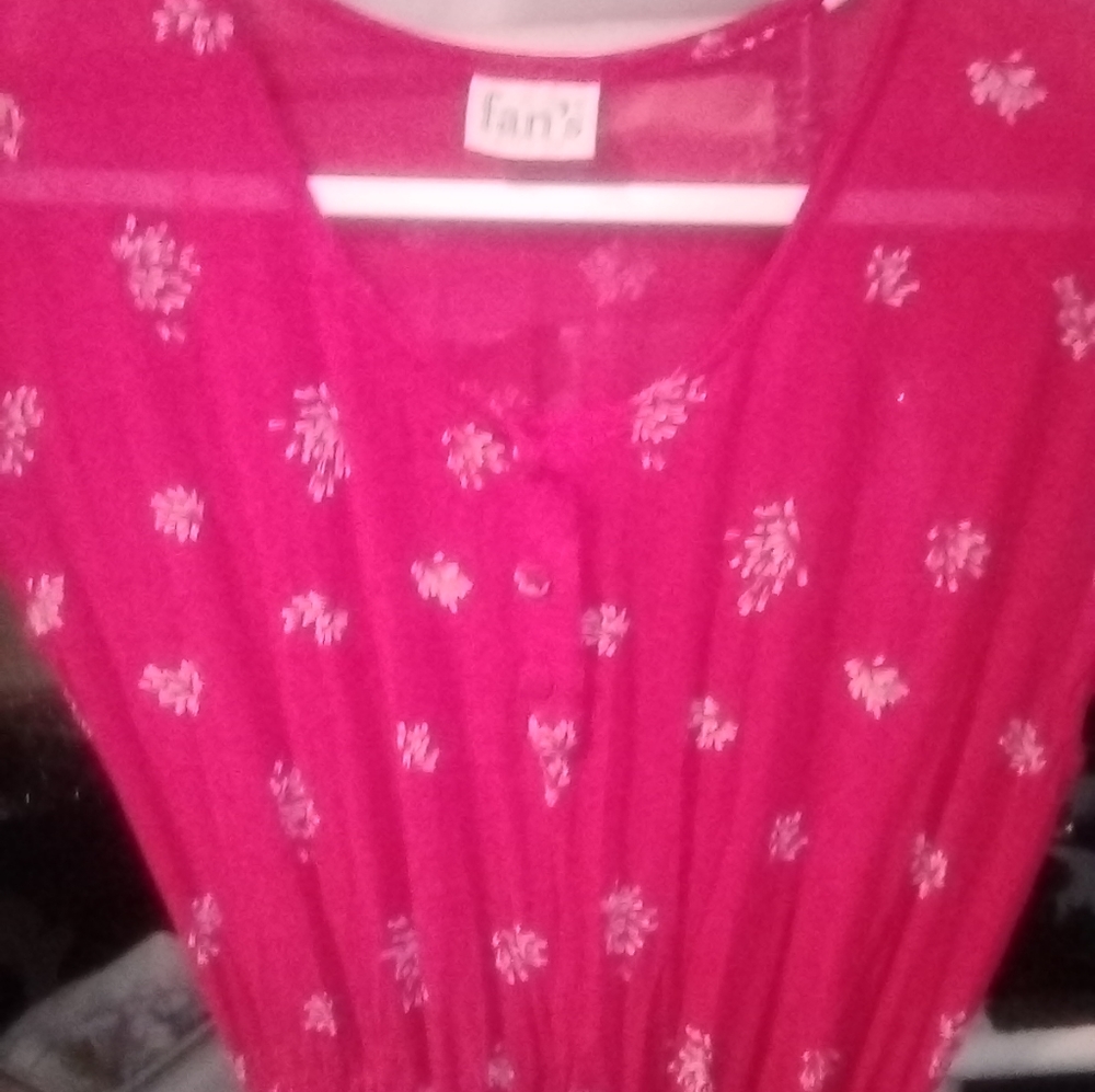 Red Dress Confetti design pattern, or 4 th of July dress. elastic on waist